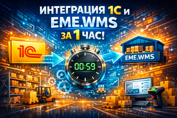 Интеграция 1С и EME.WMS за час, быстрее обеда